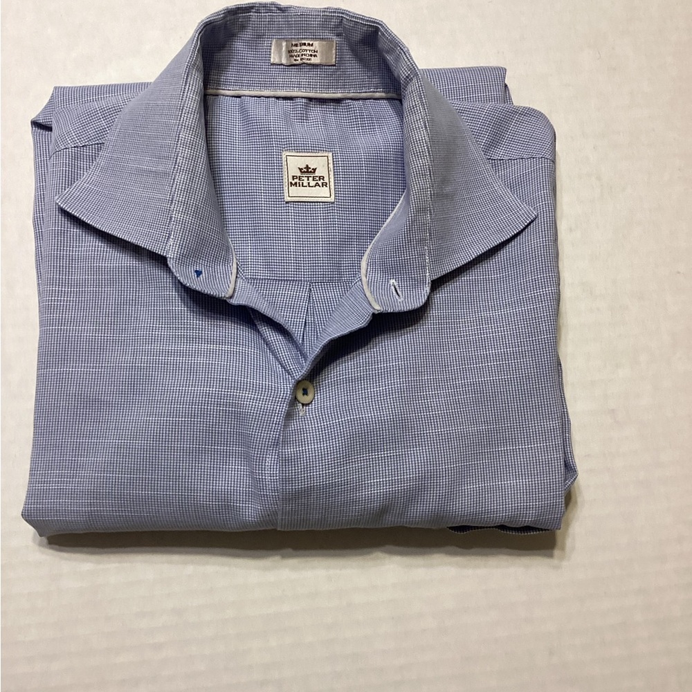 Peter Millar Long Sleeves Button Down Men’s Shirt Size Medium